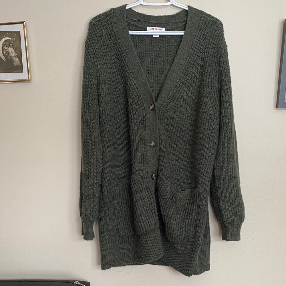 Old Navy Deep Green Cardigan Sweater
